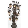 Image 3 : French Figural Standing Newell Lamp w/ Clock