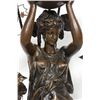 Image 6 : French Figural Standing Newell Lamp w/ Clock