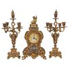 Image 1 : Japy Freres 3 Pc. Champleve Clock Set