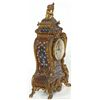 Image 3 : Japy Freres 3 Pc. Champleve Clock Set