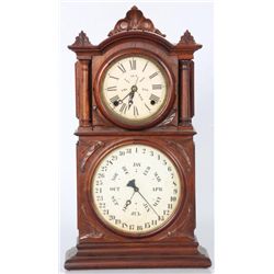 Ingraham Double Dial Calendar Clock