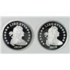 Image 1 : ( 2 ) ONE OUNCE .999 SILVER ROUNDS OLD BUST COIN STYLE