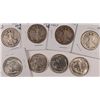 Image 1 : 8 WALKING LIBERTY HALF DOLLARS (16,16-D,18-S,21-S,42,44,45,46) AG-AU