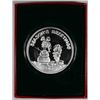 Image 1 : SEASONS GREETINGS WITH GARFIELD & ODIE SNOWMAN, ONE Oz. .999 SILVER ART ROUND