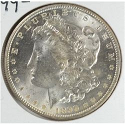 1899 O MORGAN SILVER DOLLAR MS63 TONED REV.