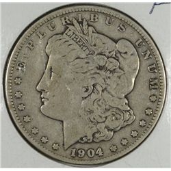 1904 S MORGAN SILVER DOLLAR FINE