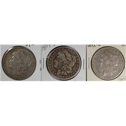 3 "O" MINT MORGAN DOLLARS, 1889-O, 1894-O & 1892-O