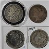 Image 1 : 4-MORGAN DOLLARS 1883-O, 1891-O, 1892-S, 1896-O