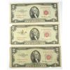 Image 3 : 75-$2 RED SEAL CURRENCY, AVG CIRCULATED CONDITION