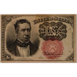 1874 TEN CENT US FRACTIONAL NOTE CU