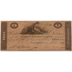 1814 $5 KENTUCKY INSURANCE COMPANY F/VF