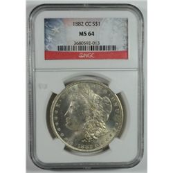 1882-CC MORGAN DOLLAR NGC MS64