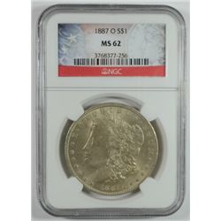 1887-O MORGAN DOLLAR NGC MS62