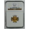 Image 1 : 1899 $2.50 GOLD LIBERTY NGC MS67