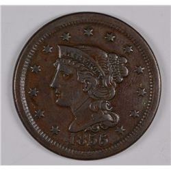 1855 LARGE CENT, VF
