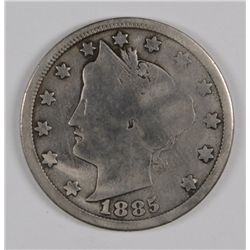 1885 LIBERTY NICKEL VG CLEANED, BUT NICE COIN
