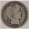 Image 1 : 1915 BARBER HALF DOLLAR VG