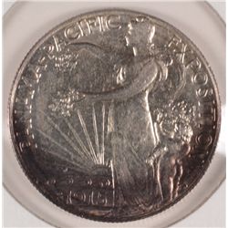 1915-S PAN-PACIFIC COMMEMORATIVE HALF DOLLAR, MS-62 NICE COIN!!