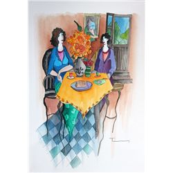 ITZCHAK TARKAY "Ladies at the Table"
