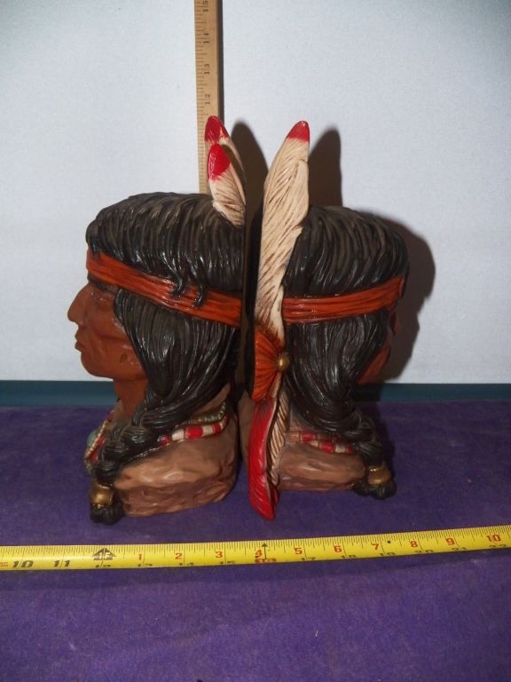 Indian Head Bookends