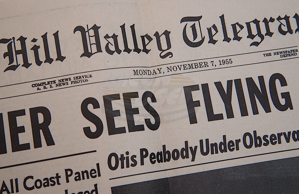 Back To The Future Otis Peabody Hill Valley Telegraph Newspaper