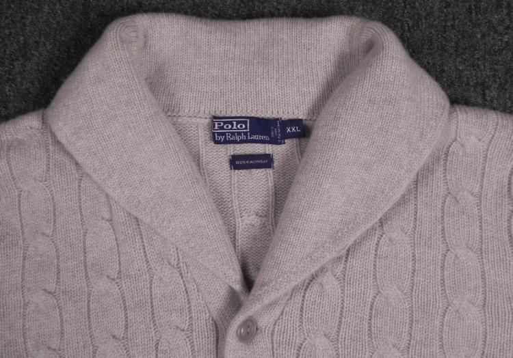 Polo Mens Cashmere Cardigan Button Up Sweater XXL