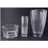 Image 1 : 3 Pc Elegant Crystal Vases, Flower Dish