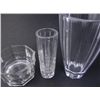Image 2 : 3 Pc Elegant Crystal Vases, Flower Dish