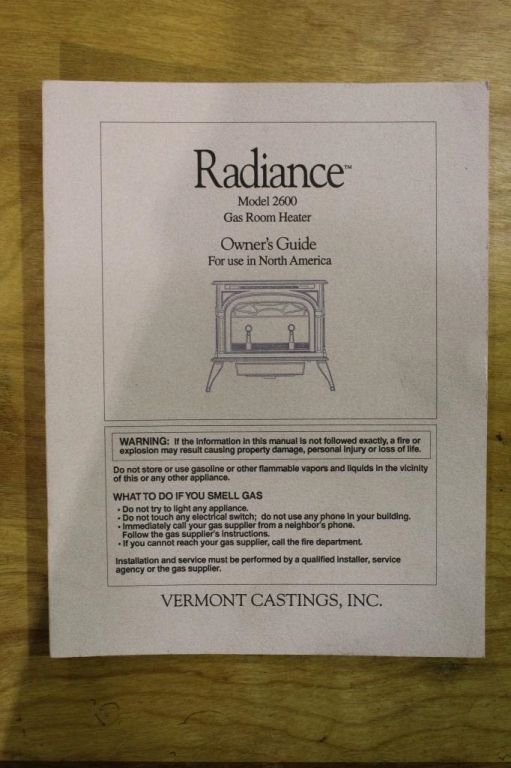 Vermont Radiance Gas Heater Model 2600