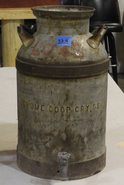 Antique Metal Milk Can With Spigot