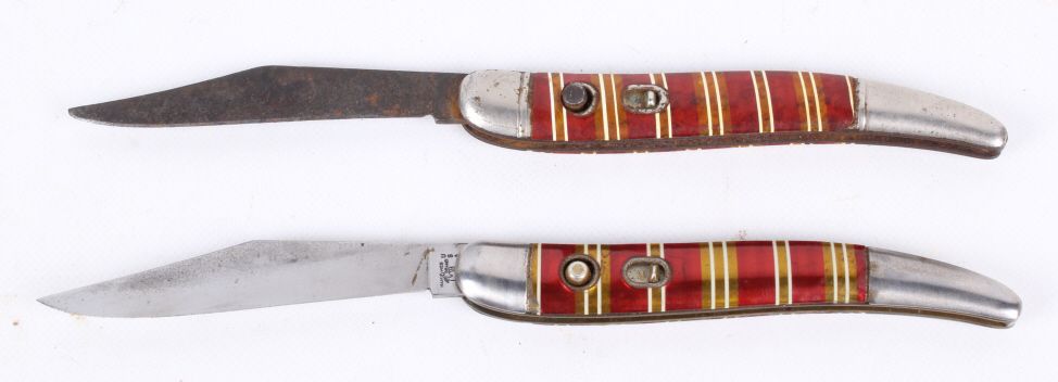 Hammer Brand & Imperial Candy Stripe Switchblades