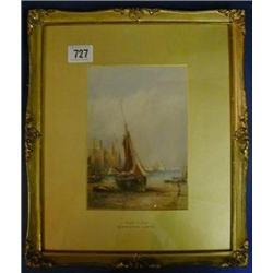 R Malcolm Lloyd, a 19th Century watercolour drawer "High and Dry" 7" x 5" £600-900...