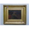 Image 1 : A 19th Century oil painting on board, head and shoulders portrait of a "Lurcher" the reverse insc...