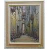 Image 1 : Mario Ferdelba, an oil painting on canvas "Street Scene with Figures" signed 19" x 15"     £75-12...