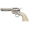 Image 1 : Attractive Nickel Plated Black Powder Colt Single Action Army Revolver with Ivory Grips