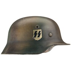 Nazi Model 1940 Stahlhelm in "SS Single Decal" Configuration