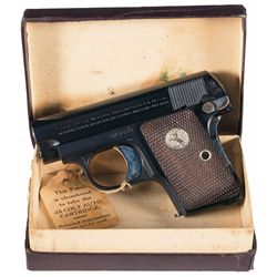 Excellent Colt Model 1908 Hammerless .25 Pocket Pistol with Original Box