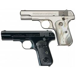 Collector's Lot of Two Colt Hammerless Semi-Automatic Pistols -A) Colt Model 1908 Hammerless Semi-Au