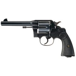 Colt New Service Improved Model Double Action Revolver in Scarce .38 WCF Caliber