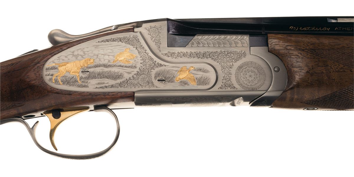 Engraved and Gold Highlighted Weatherby Athena Grade III Over/Under Shotgun