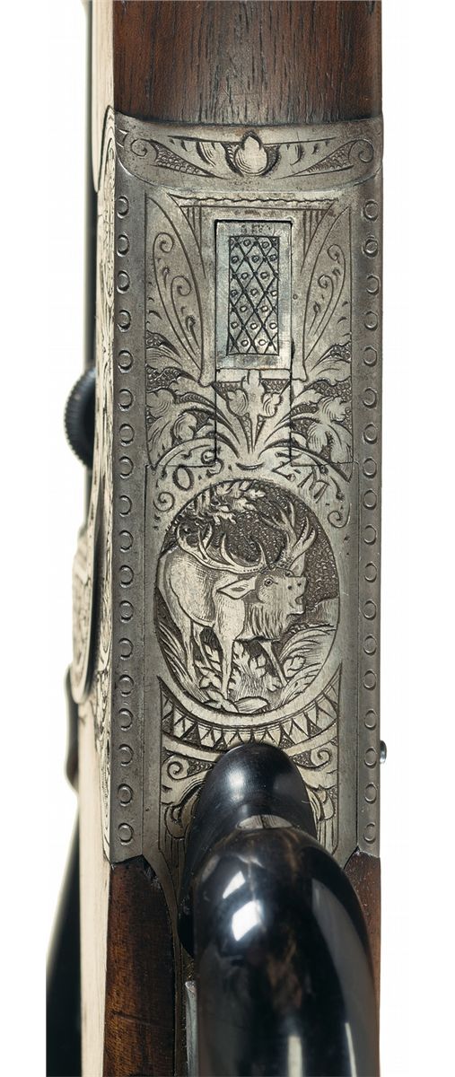Engraved German Over/Under Rifle with Scope