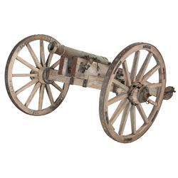 Revolutionary War Style Verbruggen Three Pound  Grasshopper  Cannon with Carriage