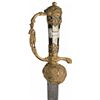 Image 2 : Magnificent Gold and Tortoiseshell Furnished European Hunting Sword with Sheath, Utility Knife and B