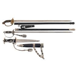 Grouping of Two Swords and a 1936 SS Dagger Attributed to Josias, Hereditary Prince of Waldeck and P