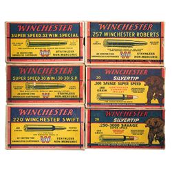 Vintage Winchester Boxed Rifle Ammunition