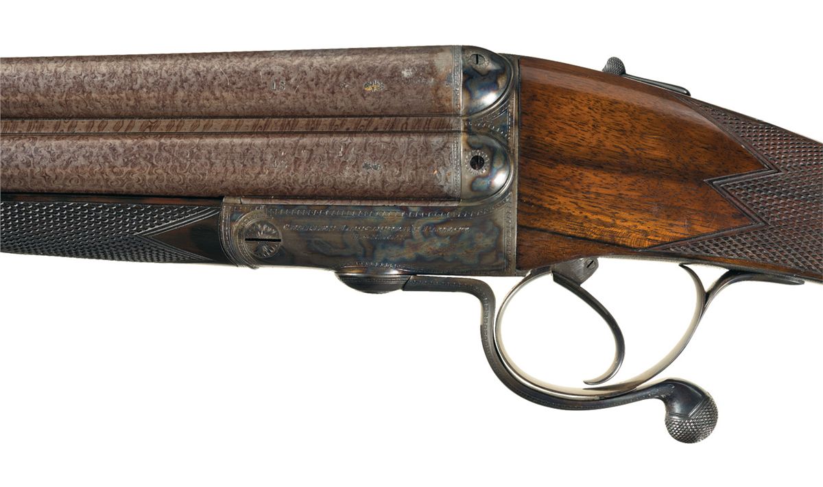 Spectacular Cased Charles Lancaster Quad Barreled Hammerless Shotgun