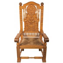 Rare Documented "Great Chair" From the Personal Collection of Nazi SS Chief Heinrich Himmler, as Des