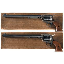 Matching Pair of Consecutively Serial Numbered Second Generation Colt Buntline Special Revolvers Shi