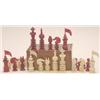 Image 1 : A mid 19th century English chess set by Lund, natural and red-stained ivory, finely carved and tu...