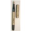 Image 1 : Waterman 9ct gold 'line and dot' overlay lever filler (see illustration) £200-300...